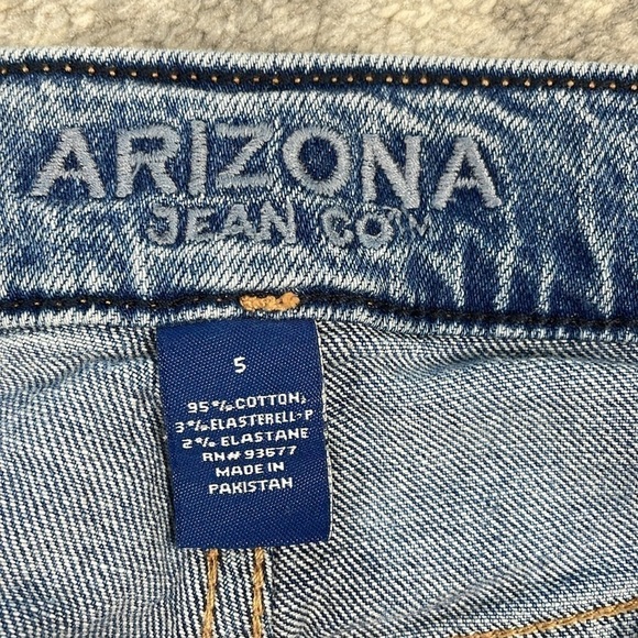 Arizona Jean Co Highest Rise Mom Jean V Front Retro Juniors Sz 5 - Picture 7 of 9